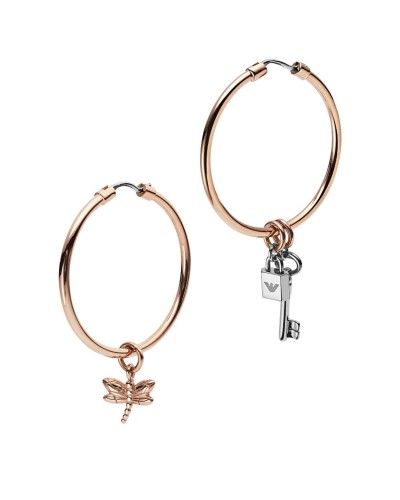 Emporio Armani Pendientes Mujer EGS2579221 Oro Rosa Logo

