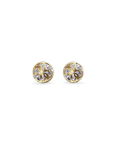 Guess Boucles d'Oreilles Femme Dorées JUBE01393JWYGT-U Logo Cristaux
