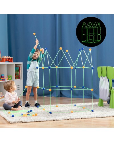 Builkitt InnovaGoods Kit Constructions Forts Enfants - 155 Pièces Créatives
