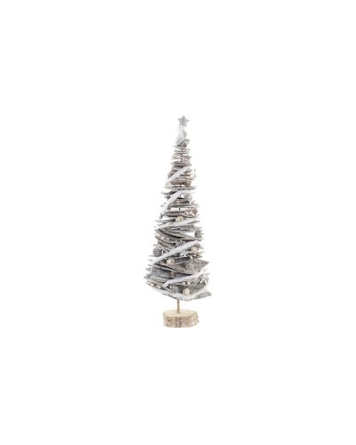 Albero di Natale Naturale Betulla Nevoso DKD Home Decor - 34 x 34 x 102 cm