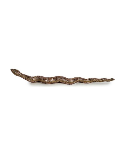 Realistic Synthetic Brown Snake: Perfect Decoration for Halloween and More
