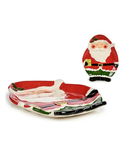 Christmas Centerpiece Ceramic Red, Festive Table Decoration
