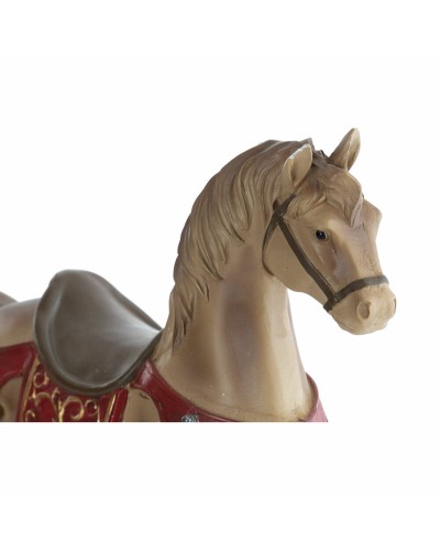 Christmas bauble DKD Home Decor Brown Red Resin Horse 34 x 10 x 32 cm (3 Units)