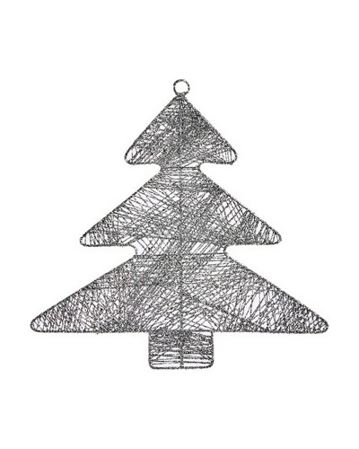 Julgranskula Silvrig Julgran 36,7 x 0,2 x 37,5 cm Metall Plast