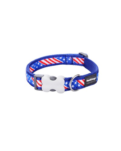 Red Dingo Halsband USA Flagge | Verstellbar 41-63 cm | Robust und Modisch
