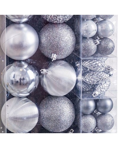 Christmas Baubles Silver (50 Units)