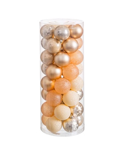Kerstballen Gouden 6 x 6 x 6 cm (40 Stuks)