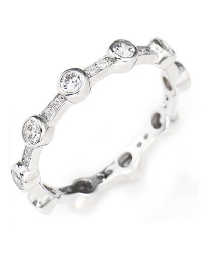 Bague Femme Amen Argent 925 Zirconium Taille 12 - Élégante et Lumineuse
