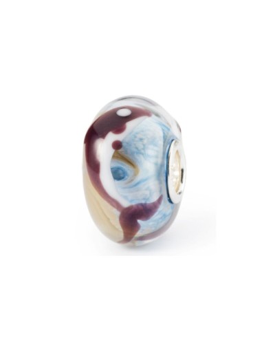 Trollbeads Women's Silver Bead with Multicolor Glass - Bracelet Charm
