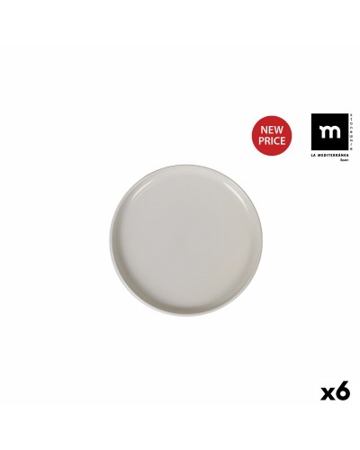 Platt skål La Mediterránea Ivory Glans Rund (6 antal)