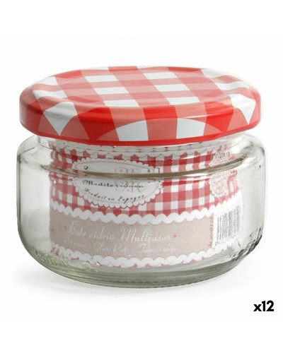 Barattoli di Vetro Mediterraneo, 140 ml, 12 Pezzi, Eleganti Contenitori per Conservazione Cibo