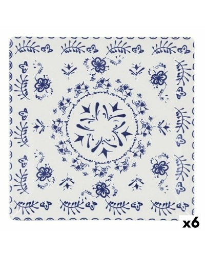 Litteä Lautanen La Mediterránea Blur Posliini 24 x 24 x 2 cm (6 osaa) (24 x 24 x 2 cm)