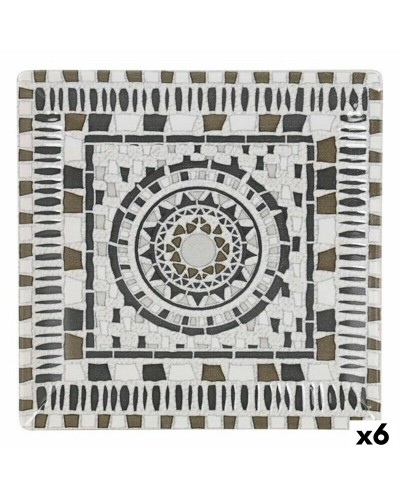 Platt skål La Mediterránea Barroc Porslin 24 x 24 x 2 cm (6 antal) (24 x 24 x 2 cm)