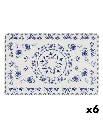 Rectangular Soup Plates La Mediterránea Blur (6 pcs) | 30 x 20 x 2.5 cm
