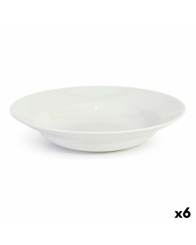 Pastatallrik La Mediterránea Bari Stengods Vit (6 antal)