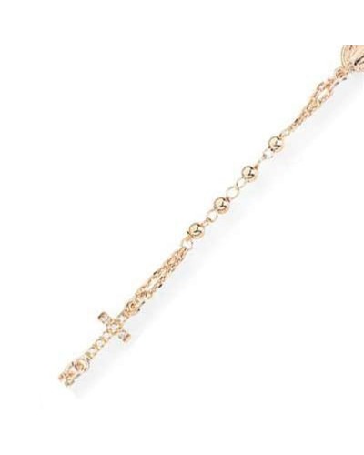 Amen Damen Armband Rosenkranz Rosé Bronze BRORZ3 - Elegant und Religiös
