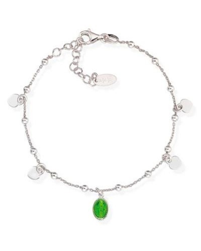 Amen Rosenkranz Halskette für Damen, Silber 925 mit Swarovski Kristallen - BRMSHBV
