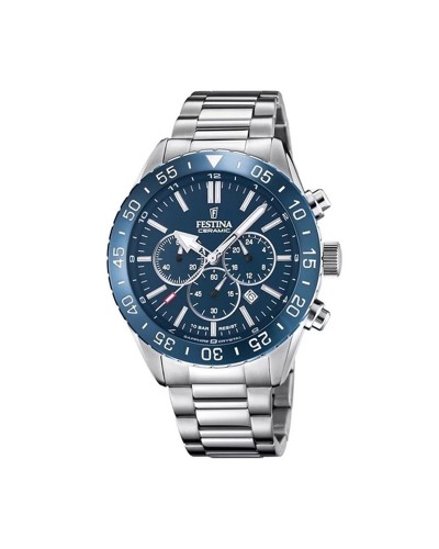 Festina F20575/2 Montre Homme Chronographe Acier Inoxydable - Sportif & Élégant
