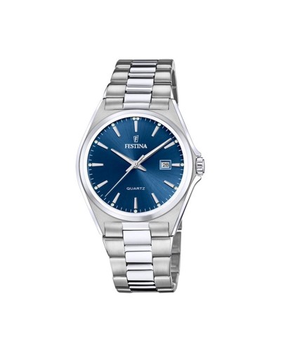 Festina Montre Homme F20552/3 Bleue Acier Inoxydable Date Résistante
