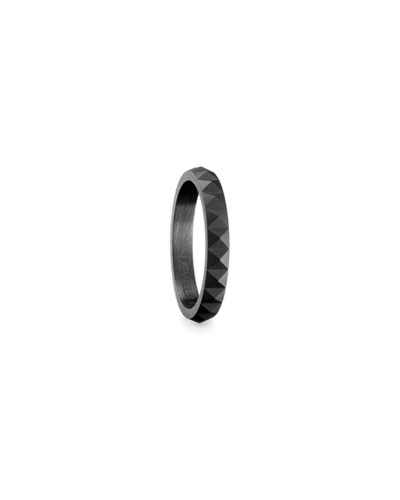 AN Jewels Men's Ring Black Stainless Steel Size 7 - Elegant and Durable
