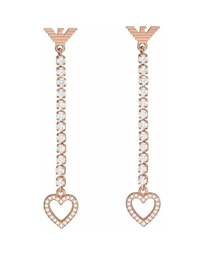 Emporio Armani Boucles d'Oreilles Femme Créoles EGS2967221 Acier Inoxydable Or Rose
