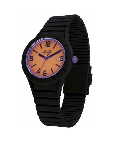 Horloge Heren Hip Hop HWU1082 Zwart Oranje
