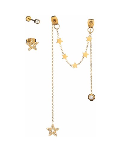 AN Jewels Pendientes de Mujer Chapado en Oro - Elegantes y Refinados AB.EP002G
