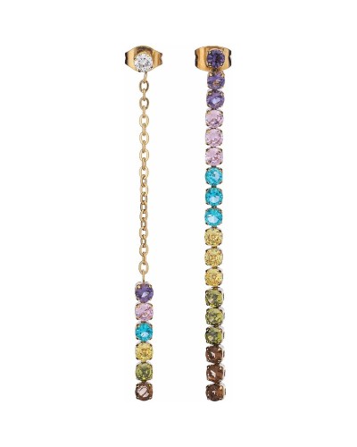 AN Jewels Pendientes de Mujer Eliysum Oro Amarillo 18k - Elegantes y Luminosos
