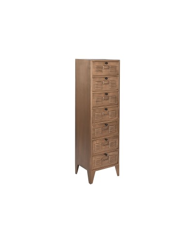 Lipasto Home ESPRIT Kullattu Metalli Loft 40 x 34 x 139 cm