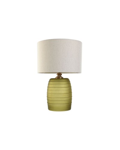 Bordslampa Home ESPRIT Grön Beige Gyllene Glas 50 W 220 V 38 x 38 x 57 cm