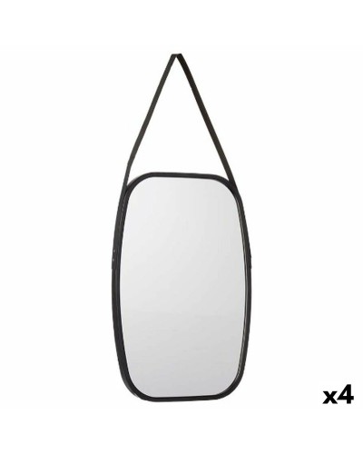 Seinäpeili Musta Kristalli Polyskin-päällys 43 x 65 x 3 cm (4 osaa)