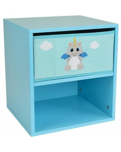 Chevet Leon le Dragon Fun House, Bleu, 36 x 33 x 30 cm
