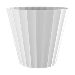 Vase Plastiken Weiß - Polypropylen 32 x 29 cm - Elegant und Modern für Zimmerpflanzen
