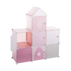 Estantería modular Atmosphera Castle rosa para niños, polipropileno, 95,5 x 32 x 109 cm
