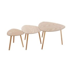 Set of 3 tables Atmosphera Mileo Luonnollinen