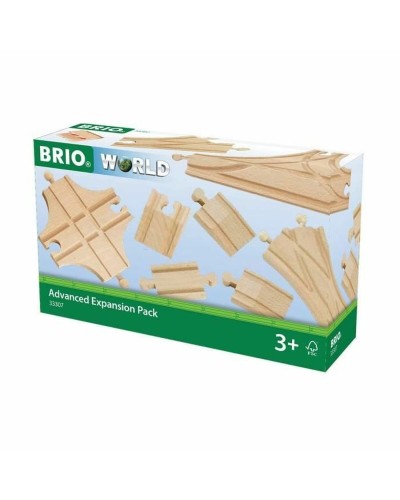 Ravensburger Brio World: Wooden Railway Train Set, Track Expansion Brown
