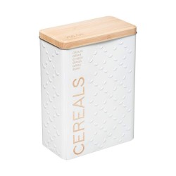 Caja de Almacenamiento Multiusos Nature Scandi Metal Blanco de 750 g
