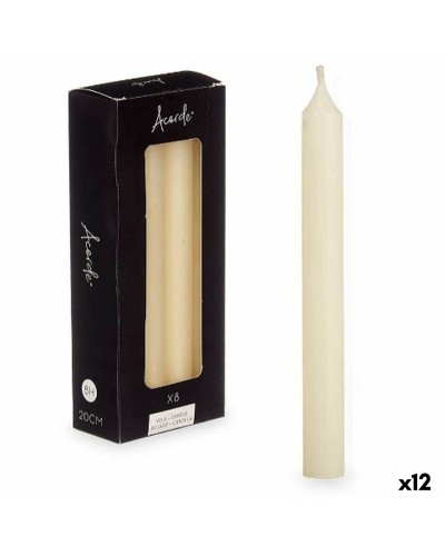 Scented Candles Cream | Set of 12 | Measures 2x2x20 cm | Ideal for Decoration and Aromatherapy
