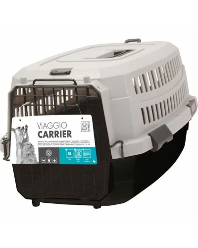MPETS Hundetransportbox, Größe M, 68 x 47,6 x 45 cm, Schwarz/Grau
