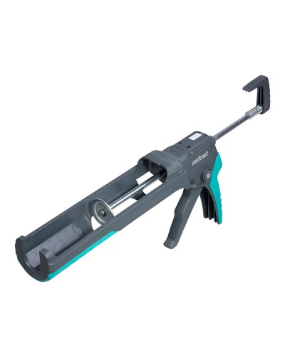 Pistola de silicona Wolfcraft MG 400 Ergo: Empuñadura ergonómica para aplicaciones precisas.
