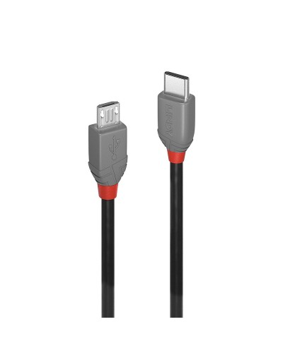 LINDY Cable USB 2.0 A Macho/B Macho - 2m Negro/Gris - Alta Velocidad
