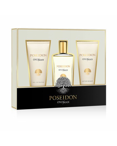 Poseidon Only Man: EDT Geschenkset für Herren (Parfum + Aftershave + Duschgel)
