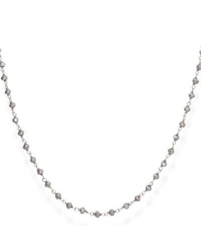 Amen Women's Necklace CLBF45 Sterling Silver 925, Cross Pendant and Crystals
