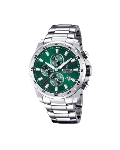 Festina Orologio Uomo F20463/3 Verde Argentato - Cronografo Sportivo
