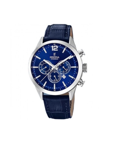 Festina Montre Homme F20542/2 Bleu Acier Inoxydable Chronographe Sport
