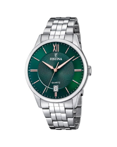 Festina F20425/7: Men's Watch Green Silver - Sporty Elegant
