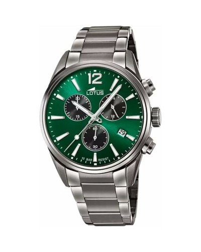 Lotus Men's Watch 18682/4: Green Silver, Elegant & Modern Style
