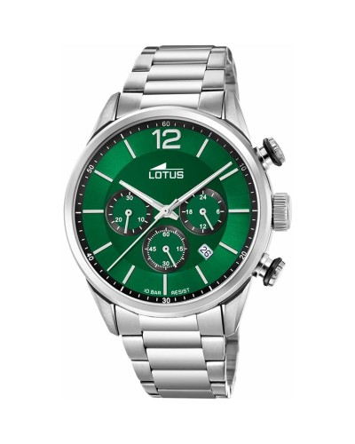 Lotus Orologio Uomo 18688/4: Verde Argentato, Design Sportivo
