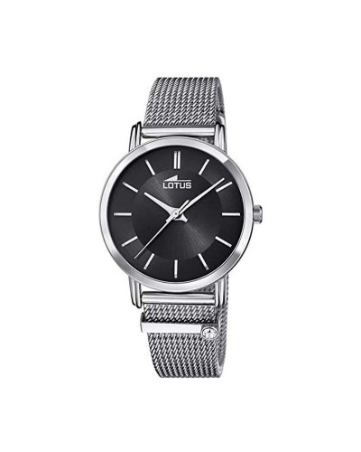 Lotus Men's Watch 18737/4: Black, Silver, Elegant Design
