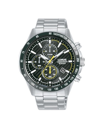 Lorus Montre Homme RM397HX9 : Noir Argenté, Style Classique
